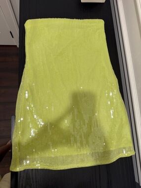 Abercrombie & Fitch Neon Lime Sequin Mini Dress